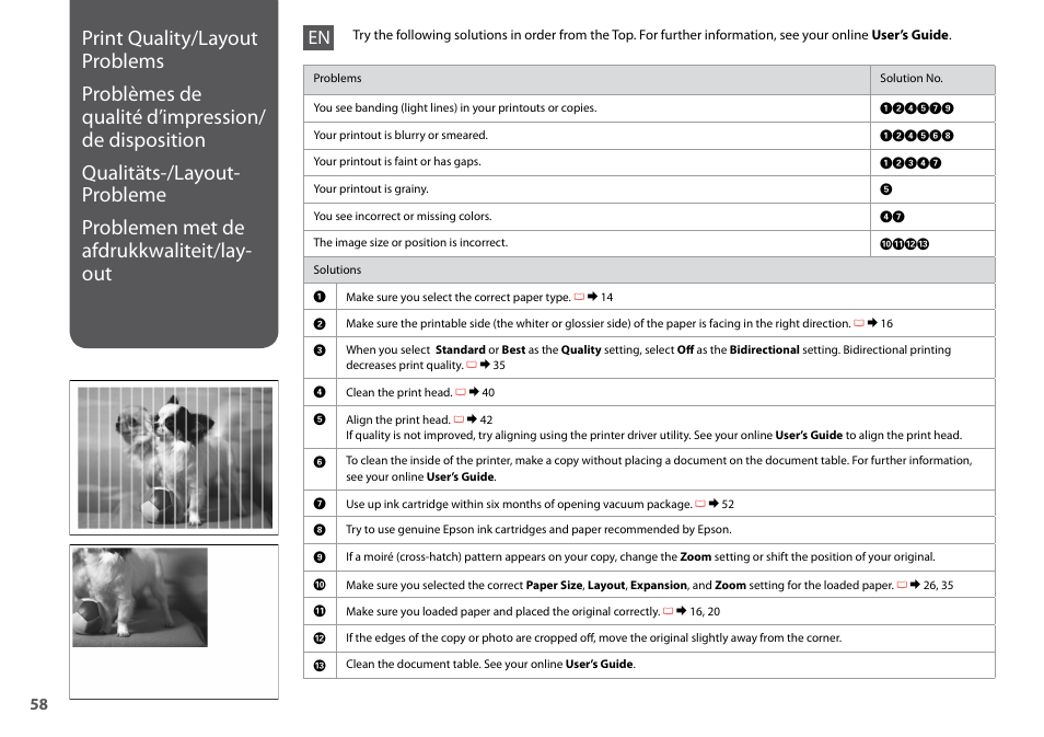 Epson TX410 User Manual | Page 58 / 68