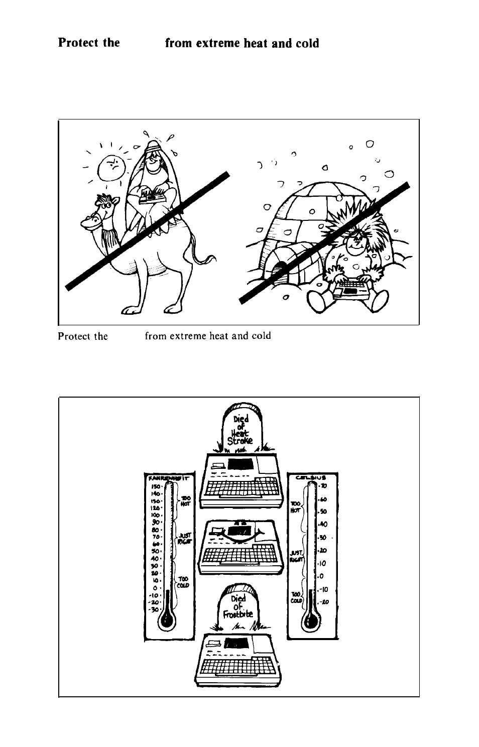 Extreme temperature | Epson HX-20 User Manual | Page 16 / 75