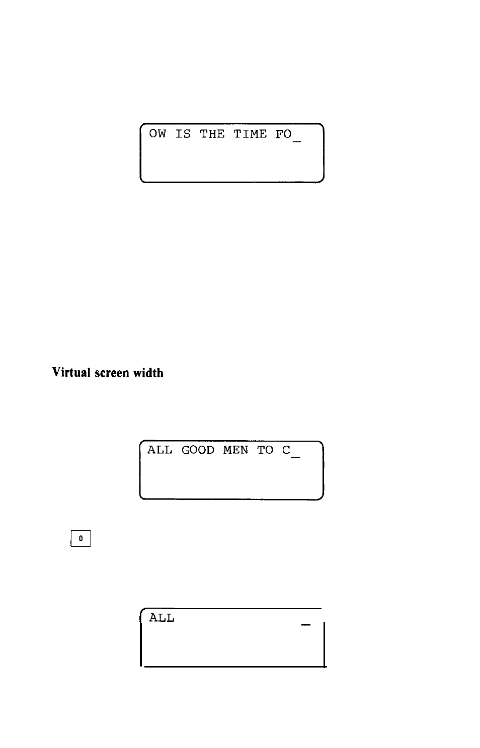 Virtual screen width | Epson HX-20 User Manual | Page 46 / 75