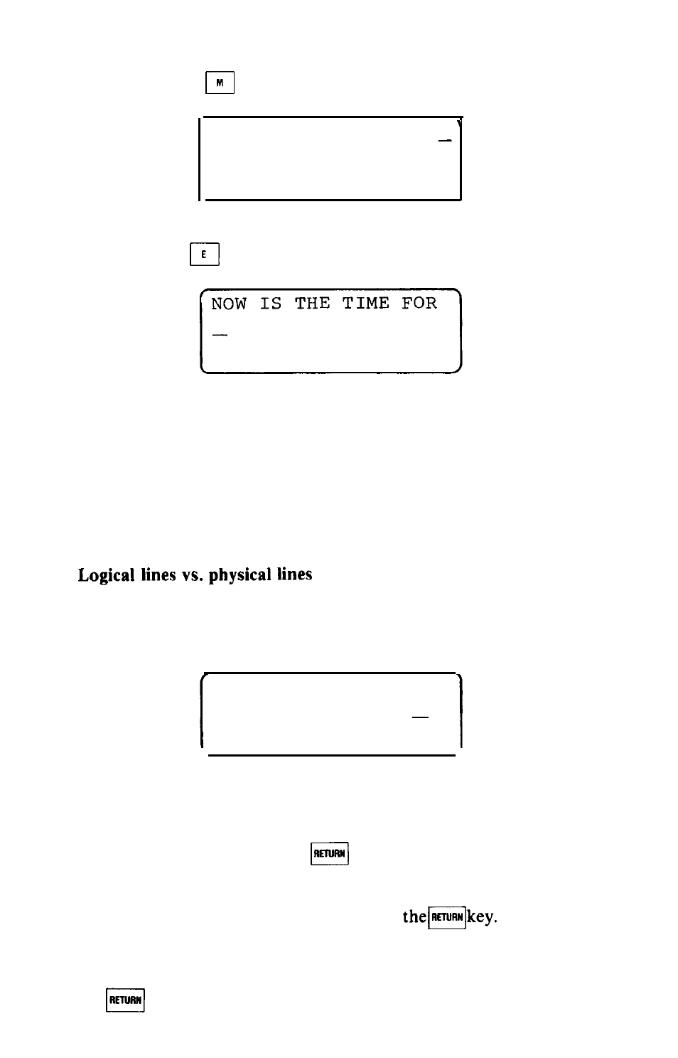Logical lines vs. physical lines | Epson HX-20 User Manual | Page 47 / 75