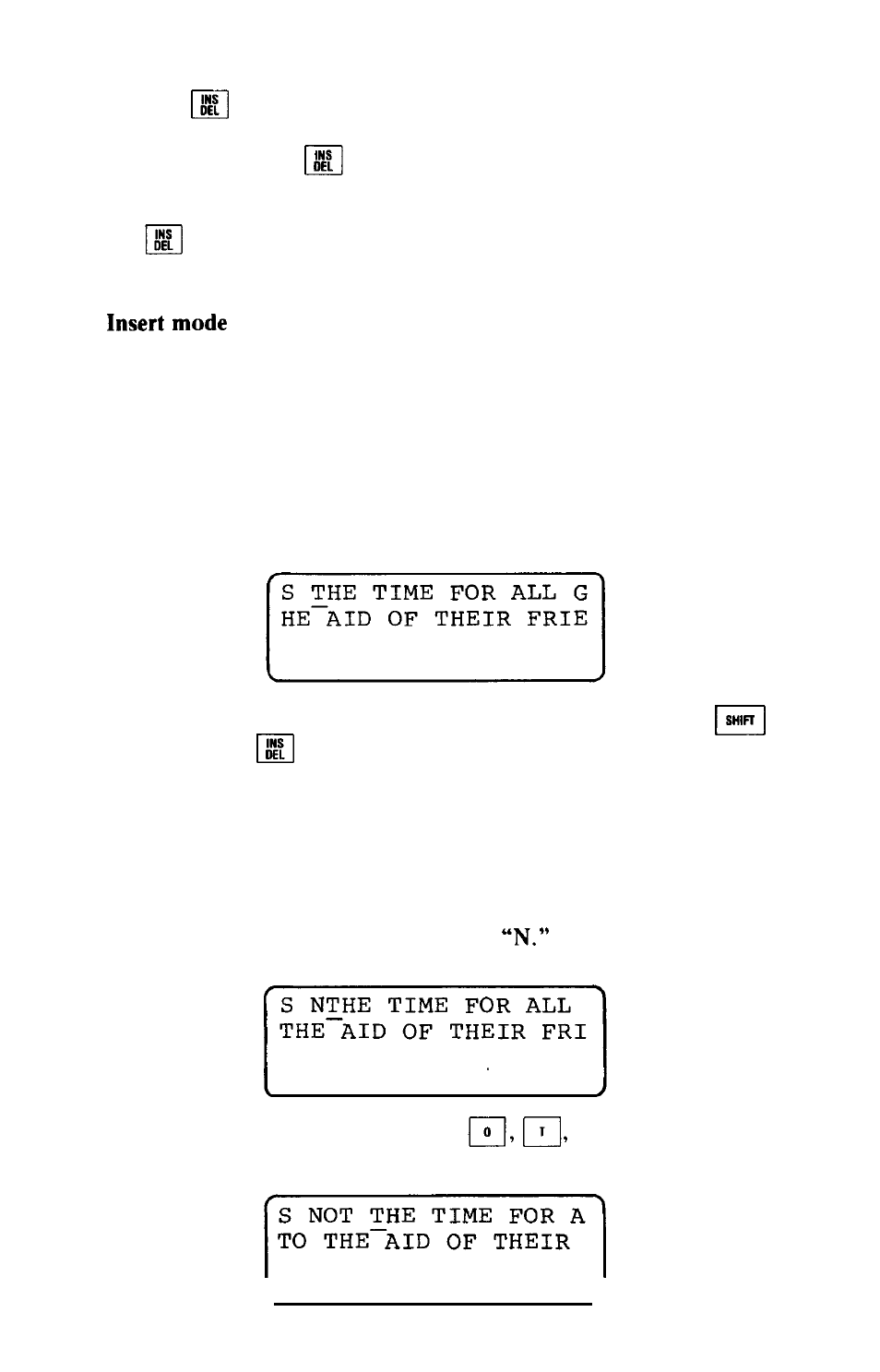 Insert mode | Epson HX-20 User Manual | Page 49 / 75