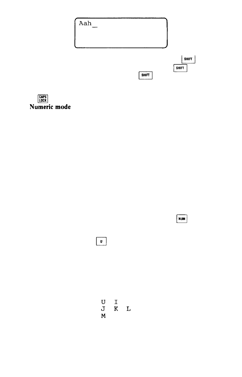 Numeric mode | Epson HX-20 User Manual | Page 51 / 75