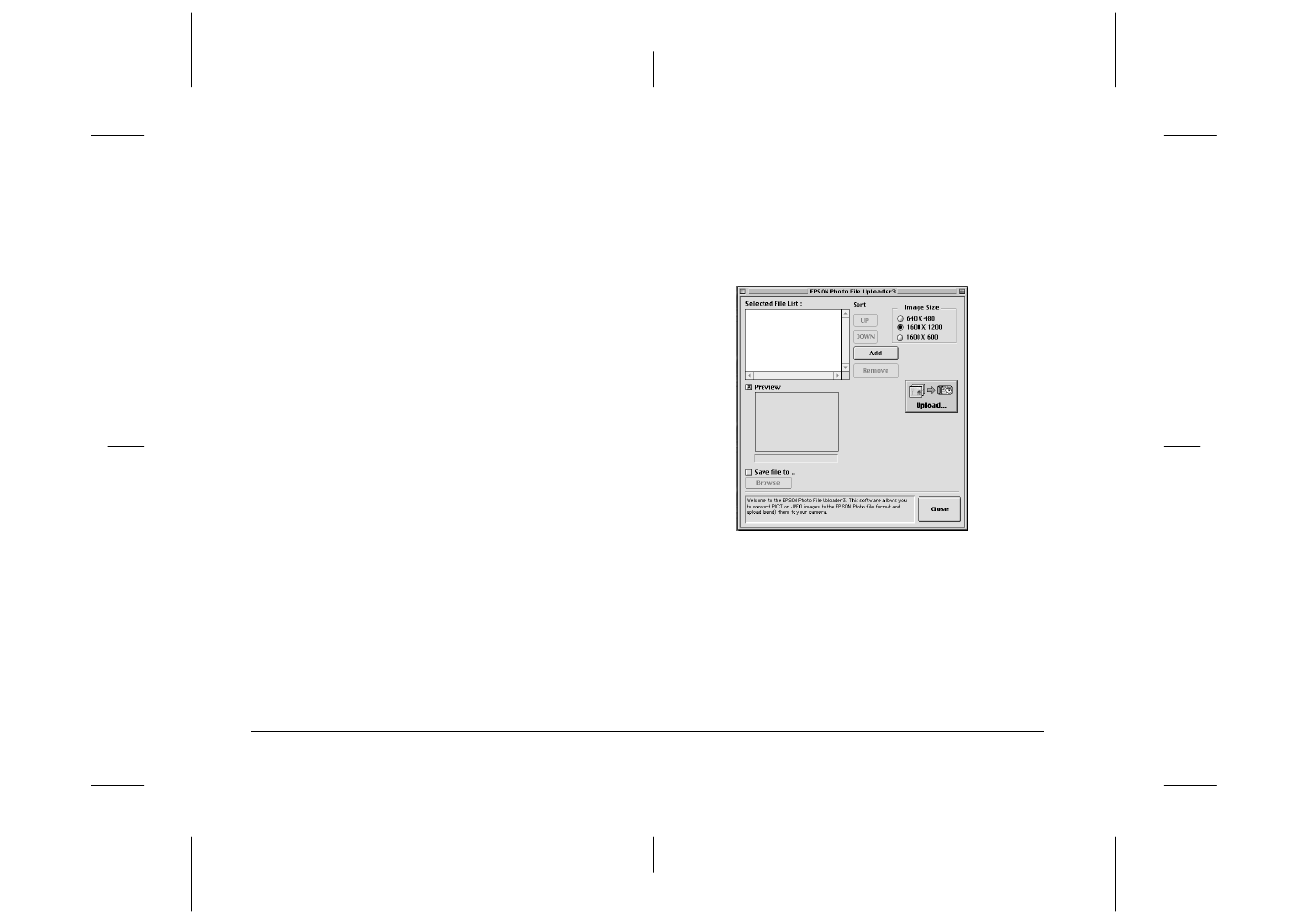 Uploading images from your macintosh | Epson S01-00 User Manual | Page 43 / 61