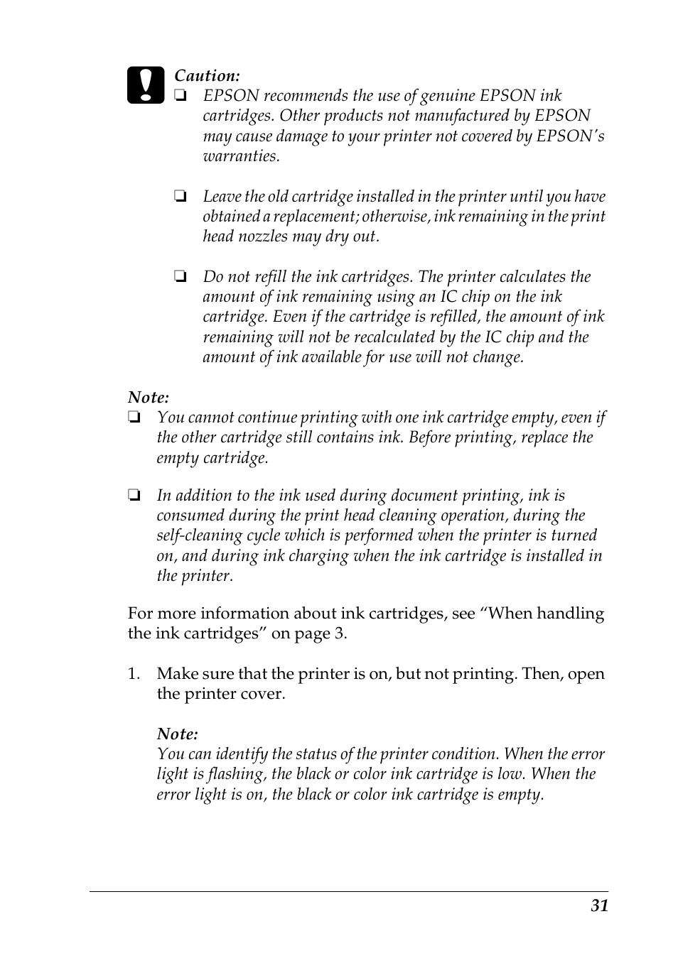 Epson 1290 User Manual | Page 37 / 76