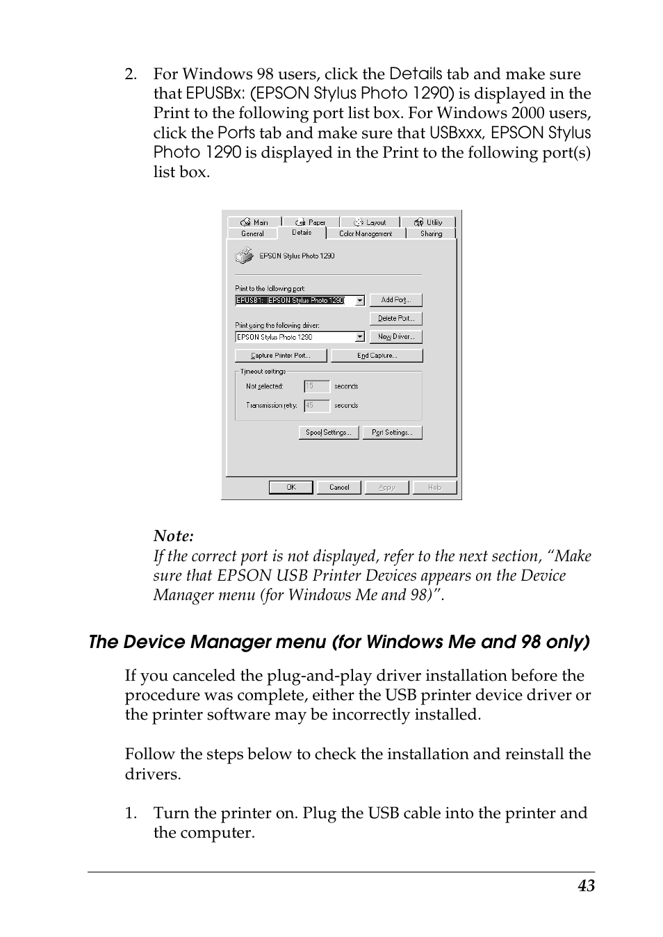 Epson 1290 User Manual | Page 49 / 76