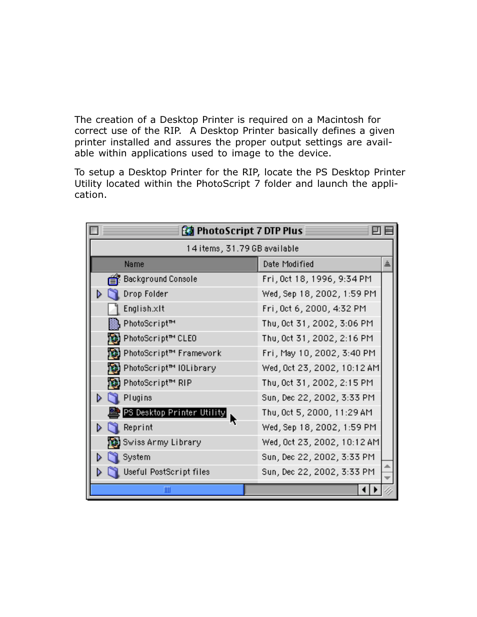 Setup desktop printer - macintosh | Epson 1520 User Manual | Page 25 / 40