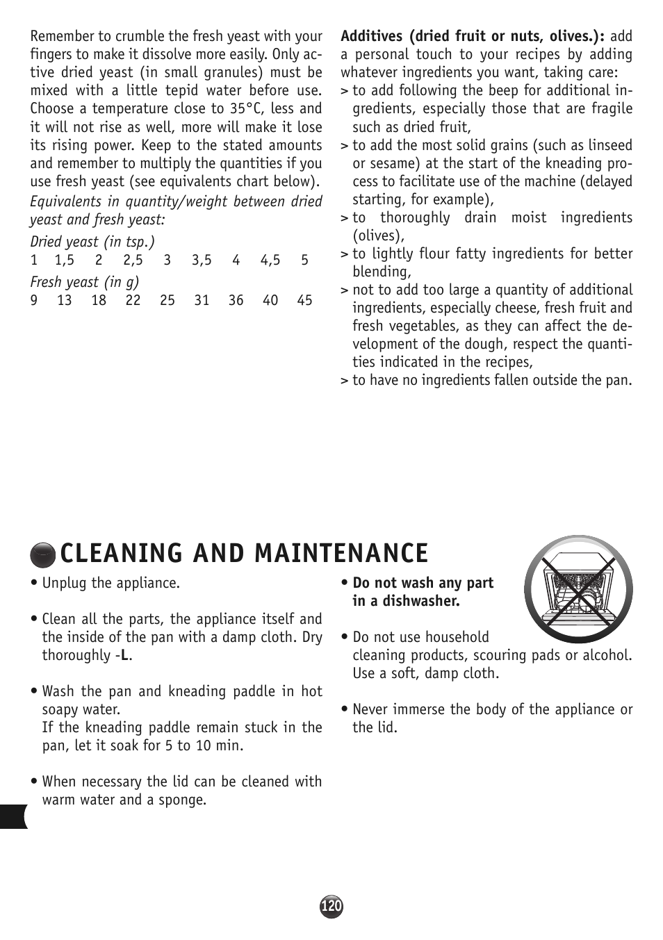Cleaning and maintenance | Moulinex OW310E32 User Manual | Page 120 / 128