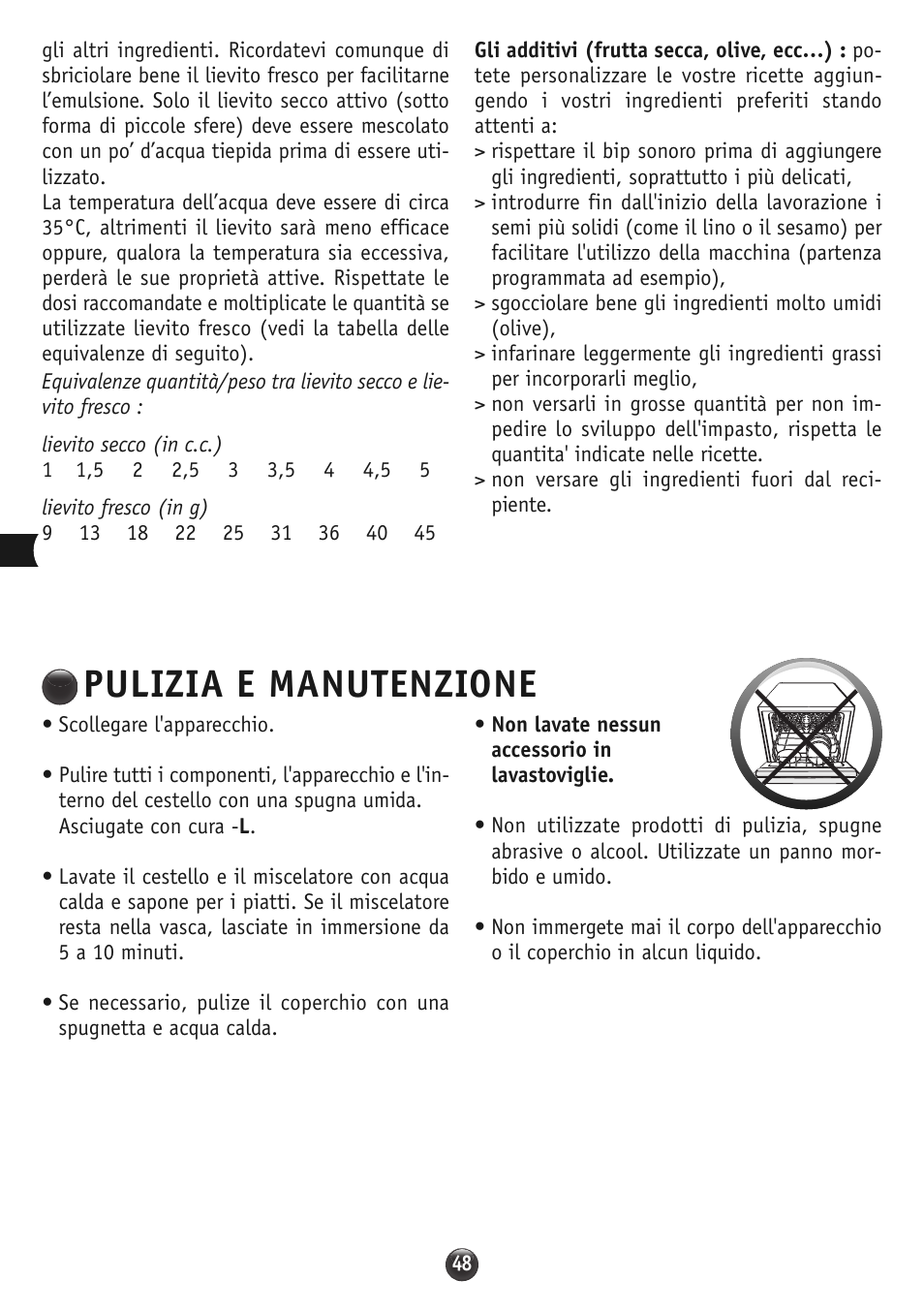 Pulizia e manutenzione | Moulinex OW310E32 User Manual | Page 48 / 128