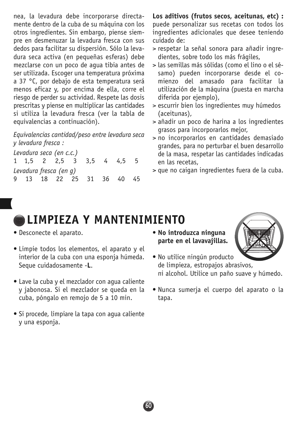 Limpieza y mantenimiento | Moulinex OW310E32 User Manual | Page 60 / 128
