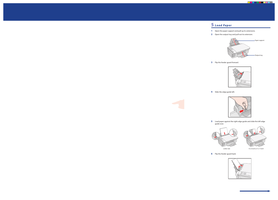 Load paper | Epson Stylus CX5800F User Manual | Page 4 / 8