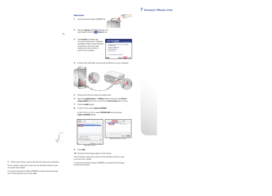 Macintosh | Epson Stylus CX5800F User Manual | Page 6 / 8