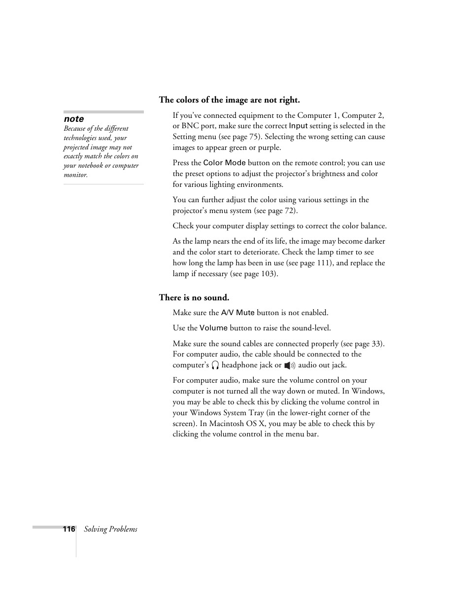 Epson 9300i User Manual | Page 116 / 140