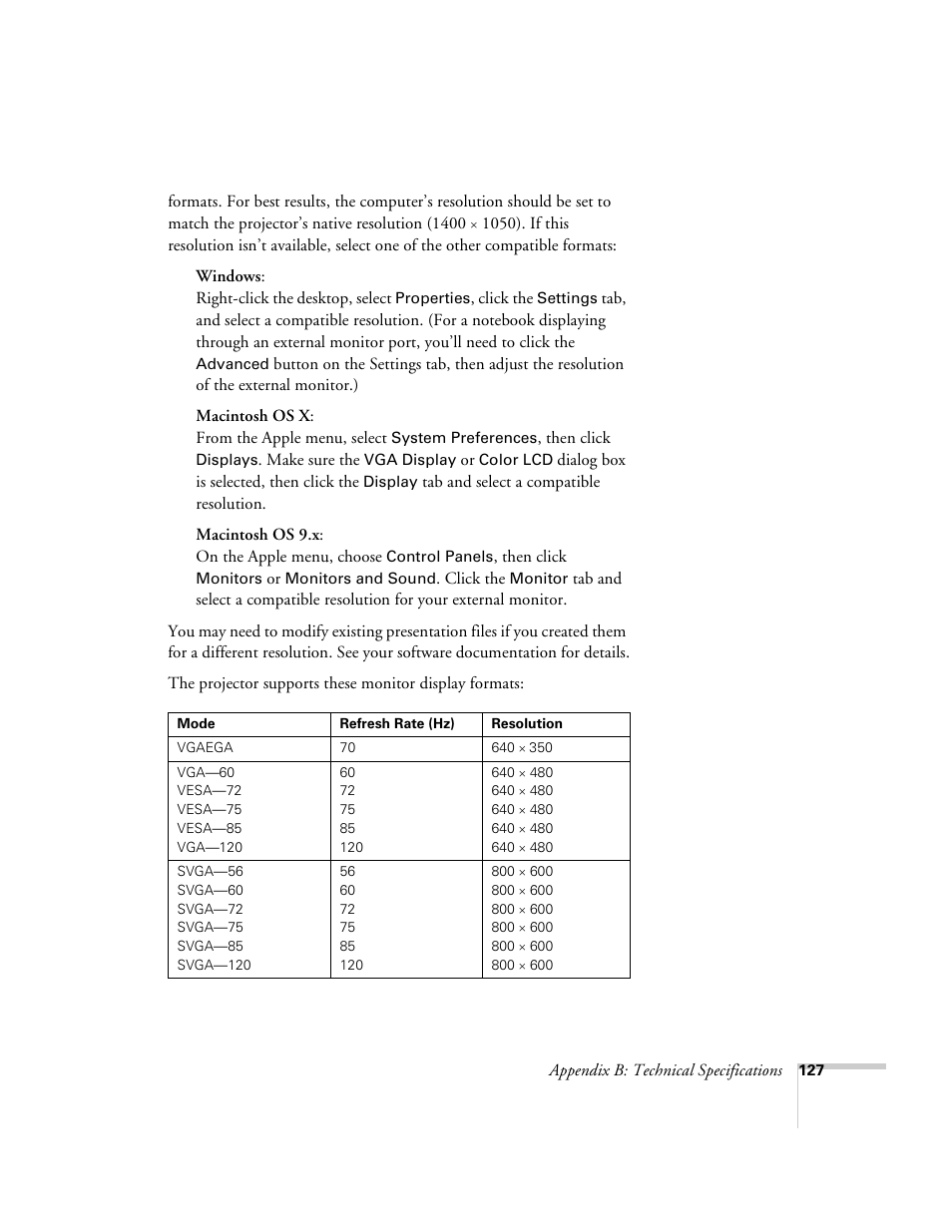 Epson 9300i User Manual | Page 127 / 140