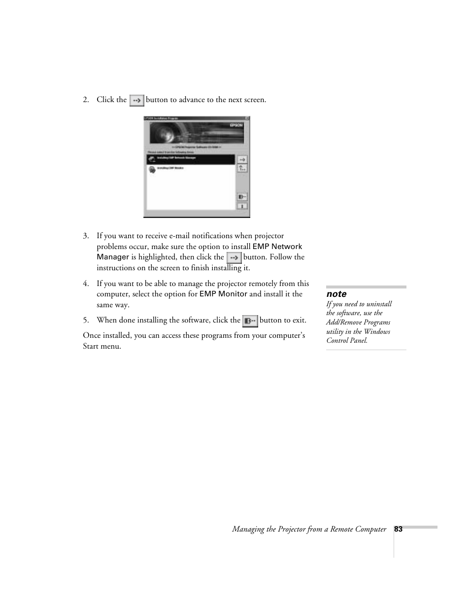 Epson 9300i User Manual | Page 83 / 140