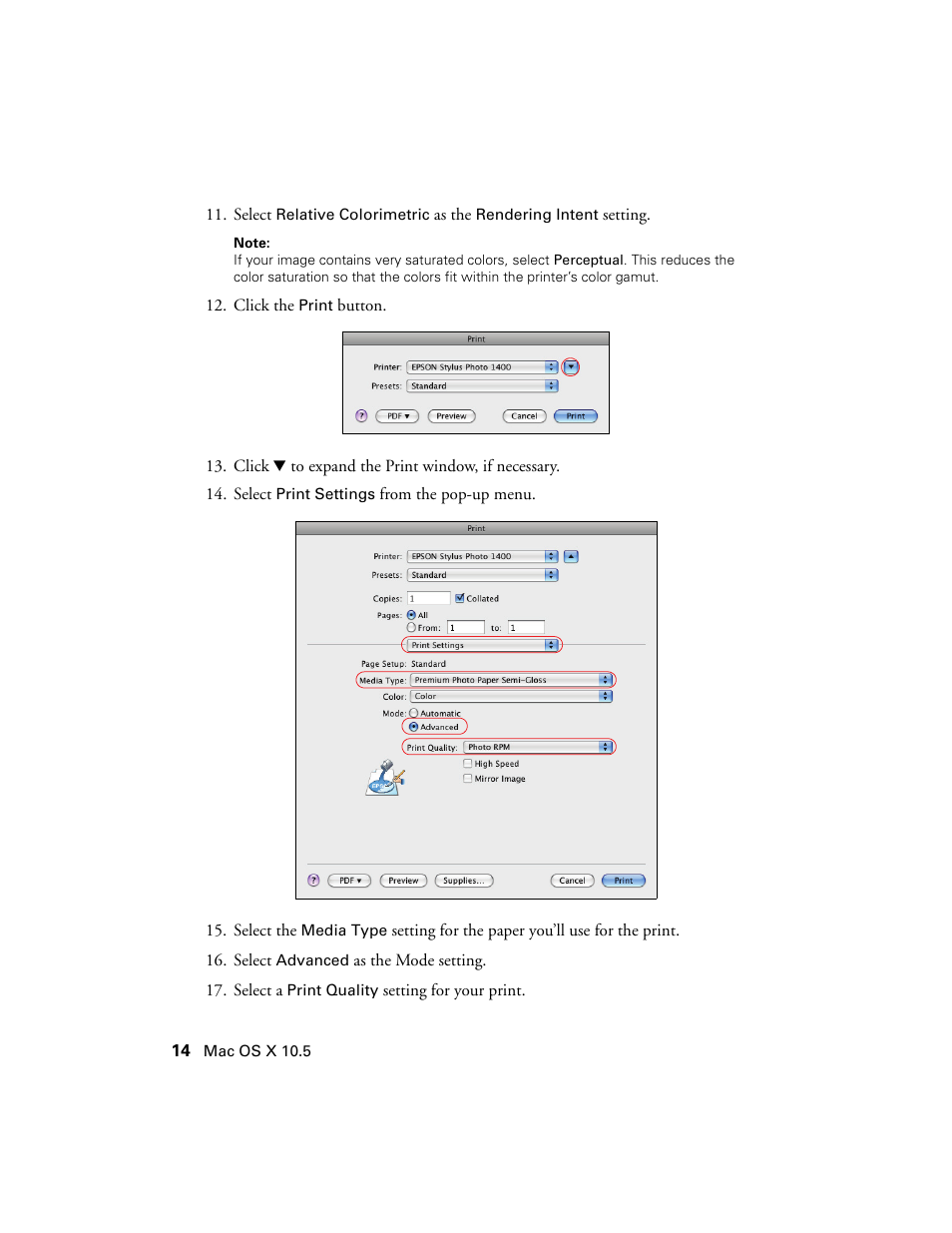Epson Stylus Photo 1400 User Manual | Page 14 / 21