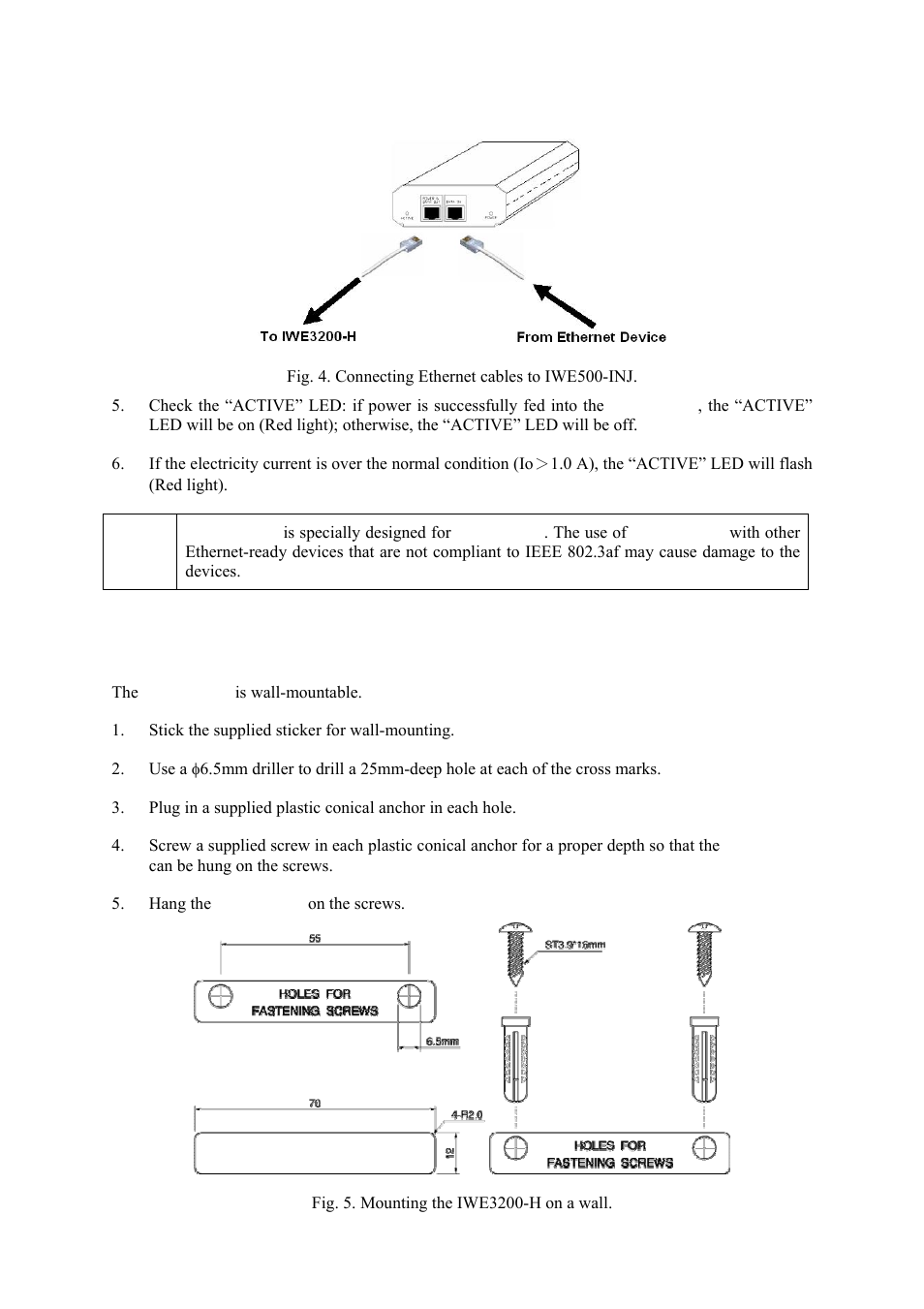 Mounting the iwe3200-h on a wall | Epson IWE3200-H User Manual | Page 14 / 80