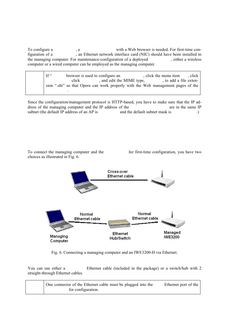 Preparing for configuration, Connecting the managing computer and the iwe3200-h | Epson IWE3200-H User Manual | Page 15 / 80