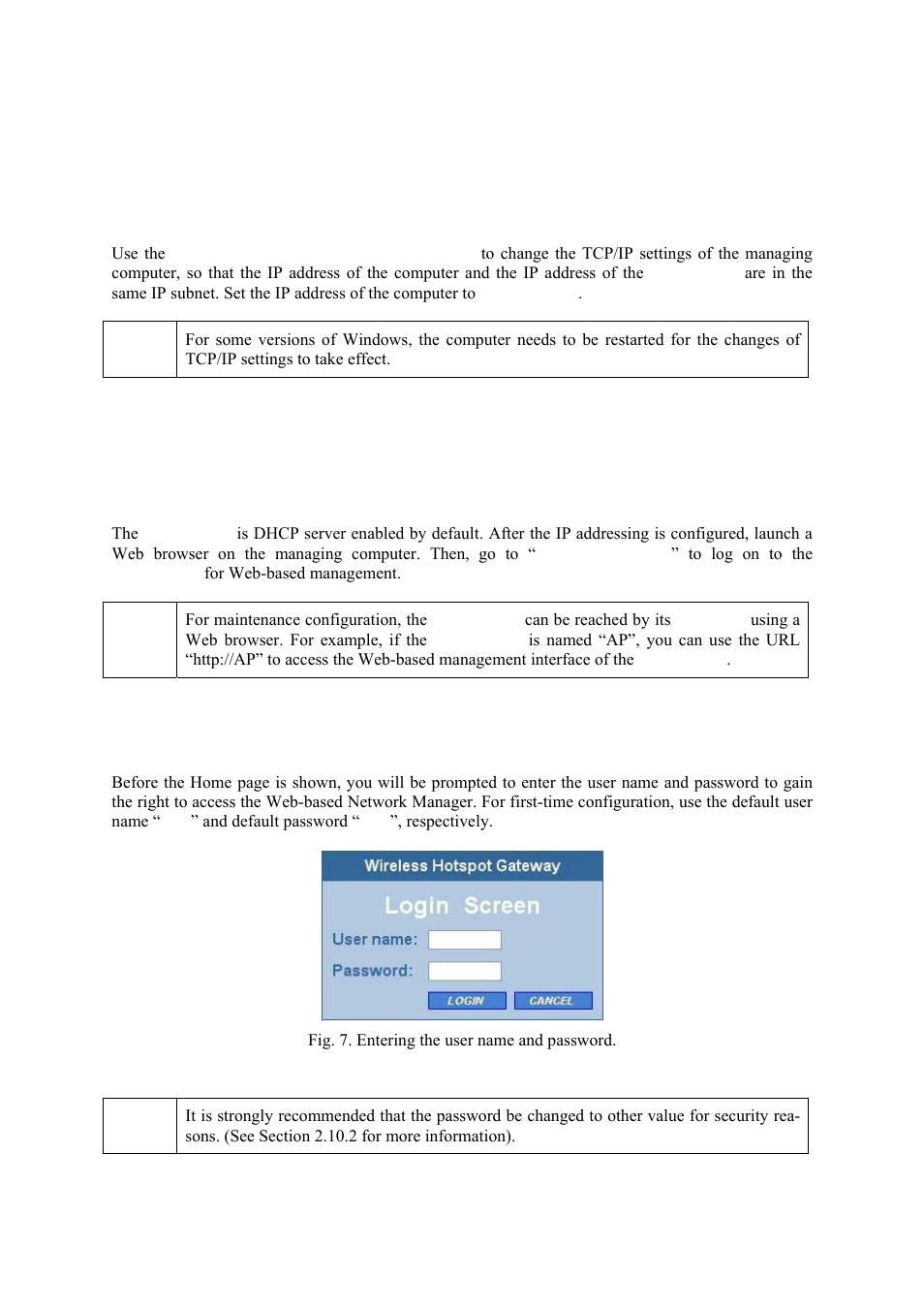 Configuring the iwe3200-h, Entering the user name and password | Epson IWE3200-H User Manual | Page 16 / 80