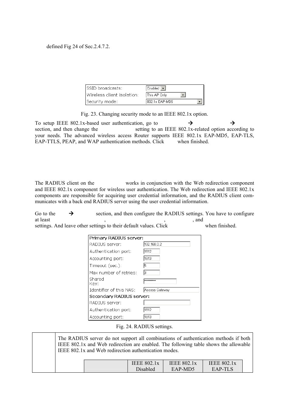 Configuring radius settings, Ieee 802.1x | Epson IWE3200-H User Manual | Page 25 / 80