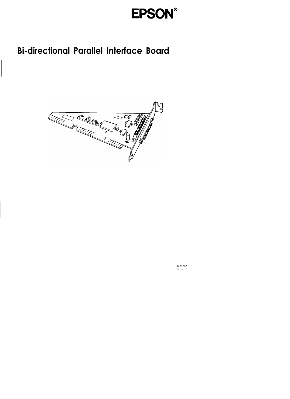 Epson Bi-directional Parallel Interface Board B80818* User Manual | 23 pages