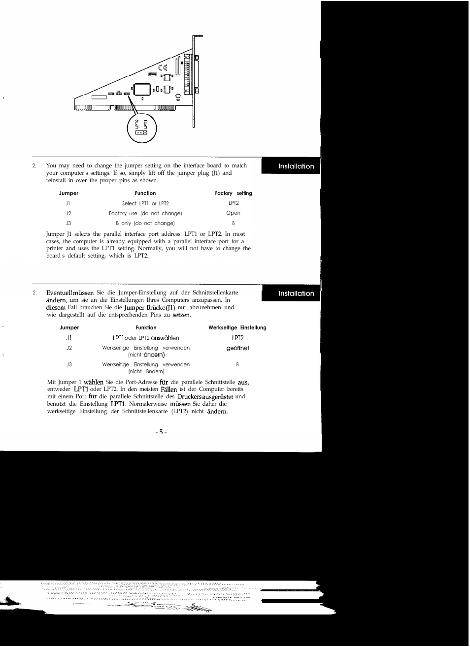 Epson Bi-directional Parallel Interface Board B80818* User Manual | Page 10 / 23