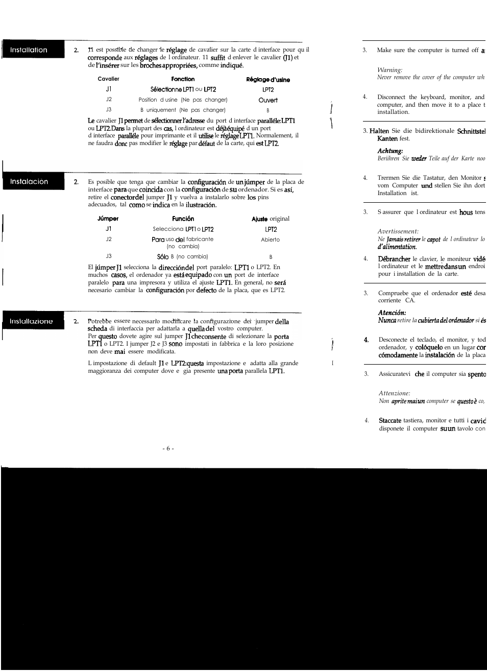 Epson Bi-directional Parallel Interface Board B80818* User Manual | Page 11 / 23