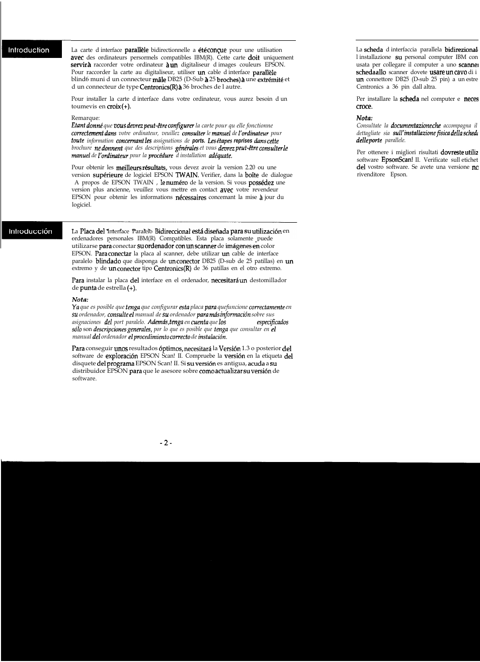 Epson Bi-directional Parallel Interface Board B80818* User Manual | Page 7 / 23