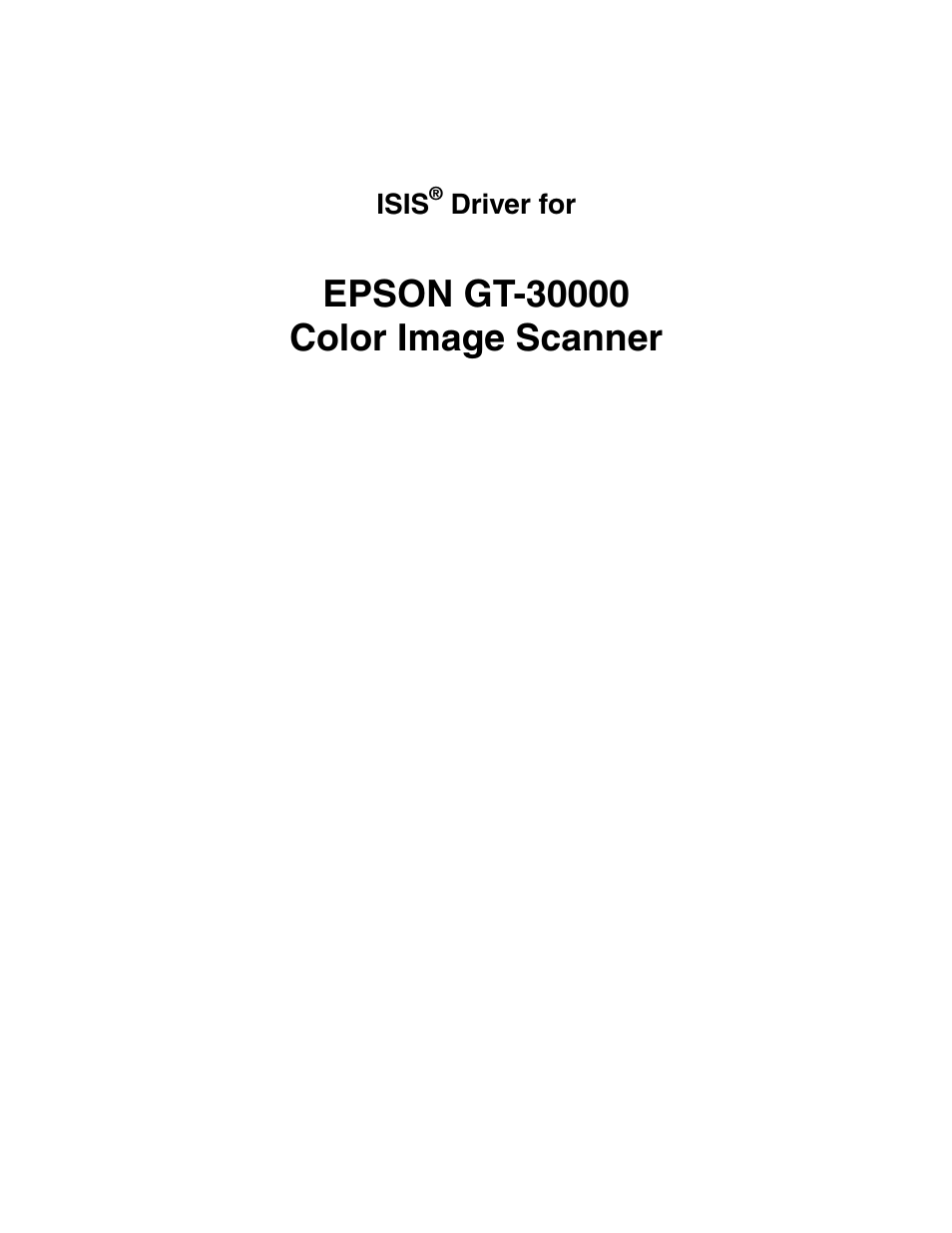 Epson GT-30000 User Manual | 21 pages