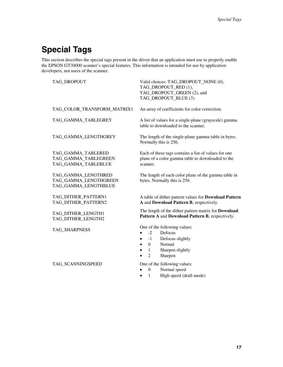 Special tags | Epson GT-30000 User Manual | Page 21 / 21