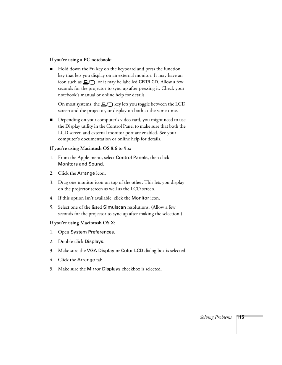 Epson 7900p User Manual | Page 115 / 146