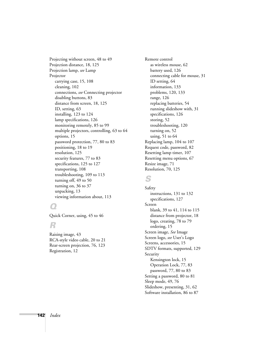 Epson 7900p User Manual | Page 142 / 146