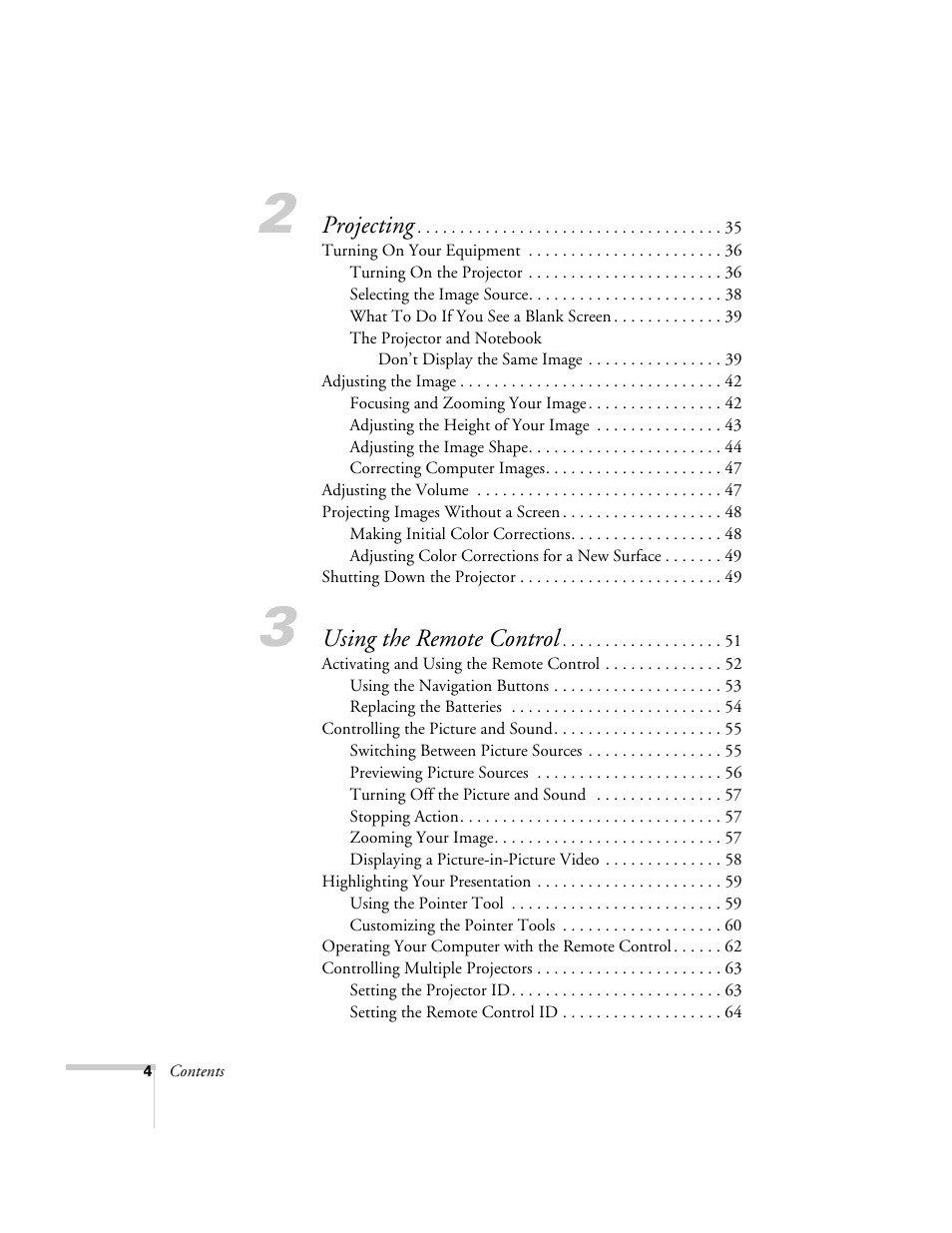 Epson 7900p User Manual | Page 4 / 146