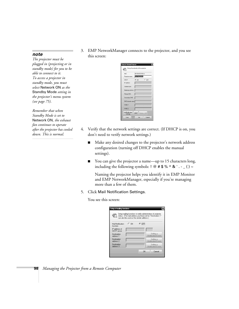 Epson 7900p User Manual | Page 98 / 146