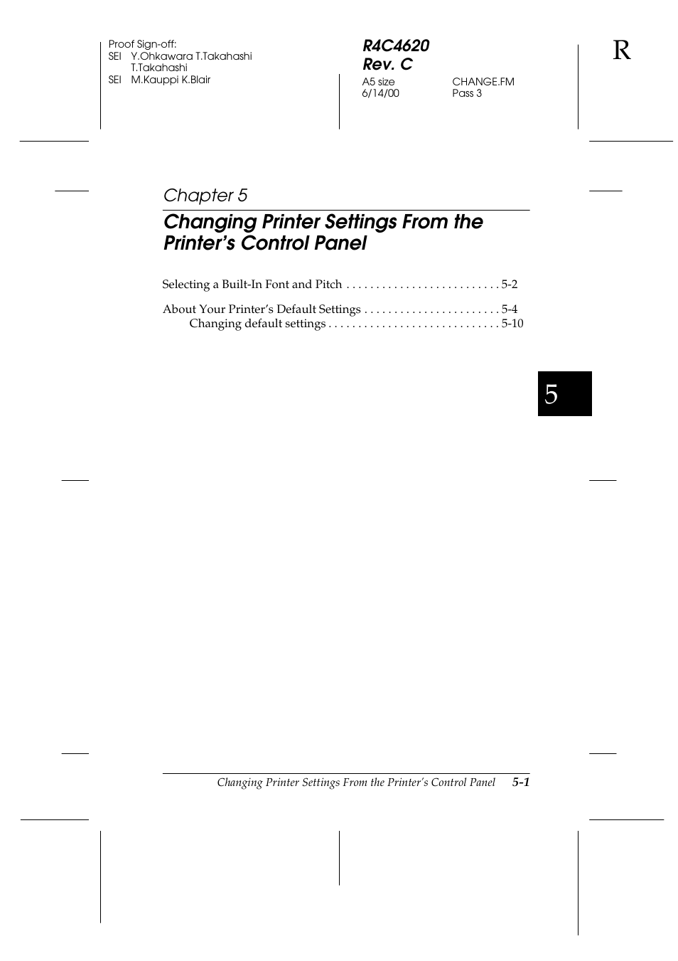 Chapter 5 | Epson 24-Pin User Manual | Page 125 / 249