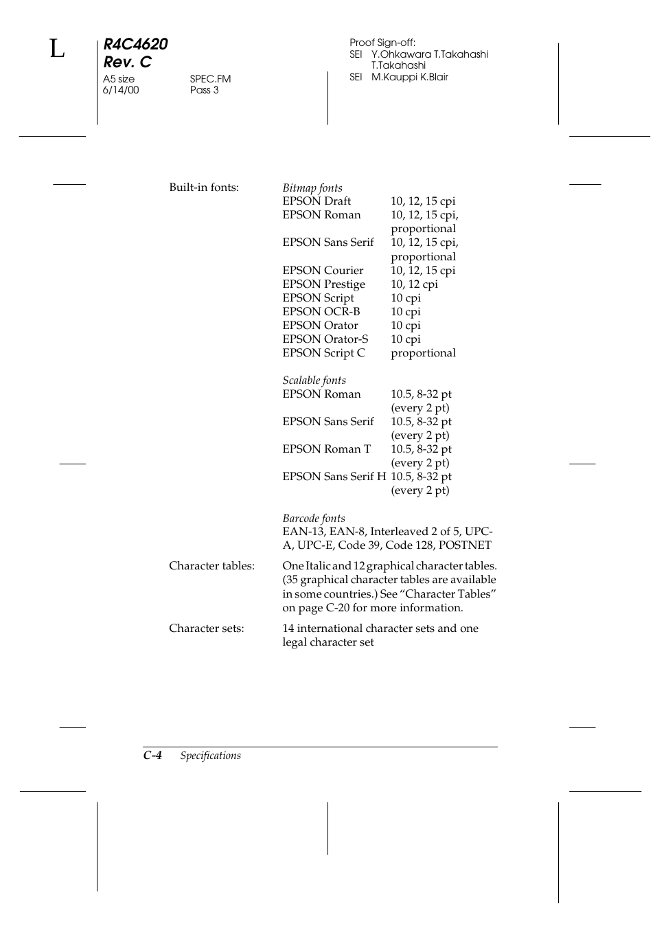 Epson 24-Pin User Manual | Page 198 / 249