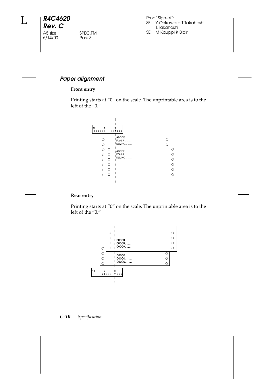 Paper alignment | Epson 24-Pin User Manual | Page 204 / 249