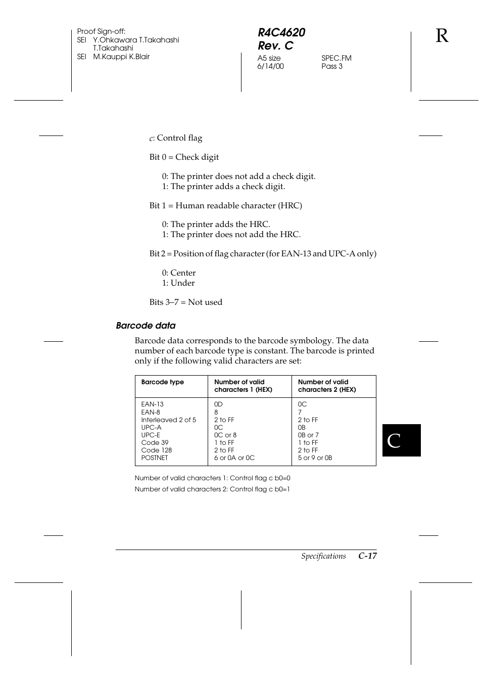 Barcode data | Epson 24-Pin User Manual | Page 211 / 249