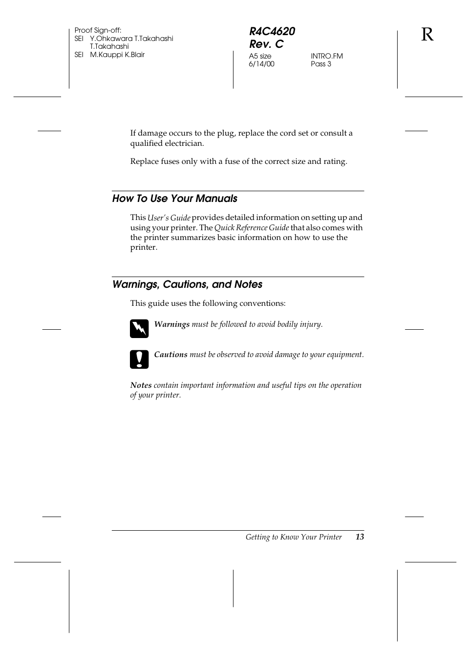 How to use your manuals, Warnings, cautions, and notes | Epson 24-Pin User Manual | Page 23 / 249