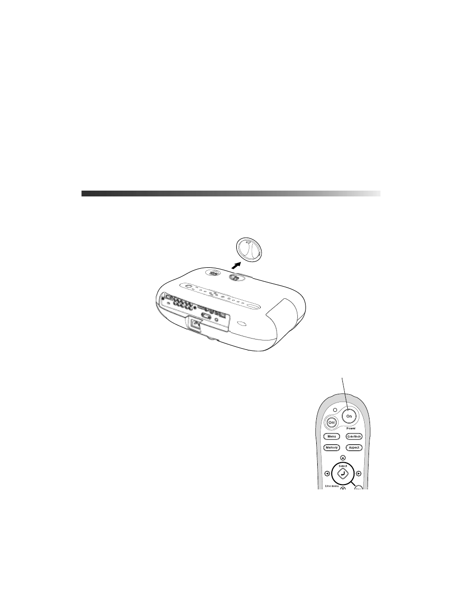 Basic operation, Turning on the projector | Epson 500 User Manual | Page 21 / 84