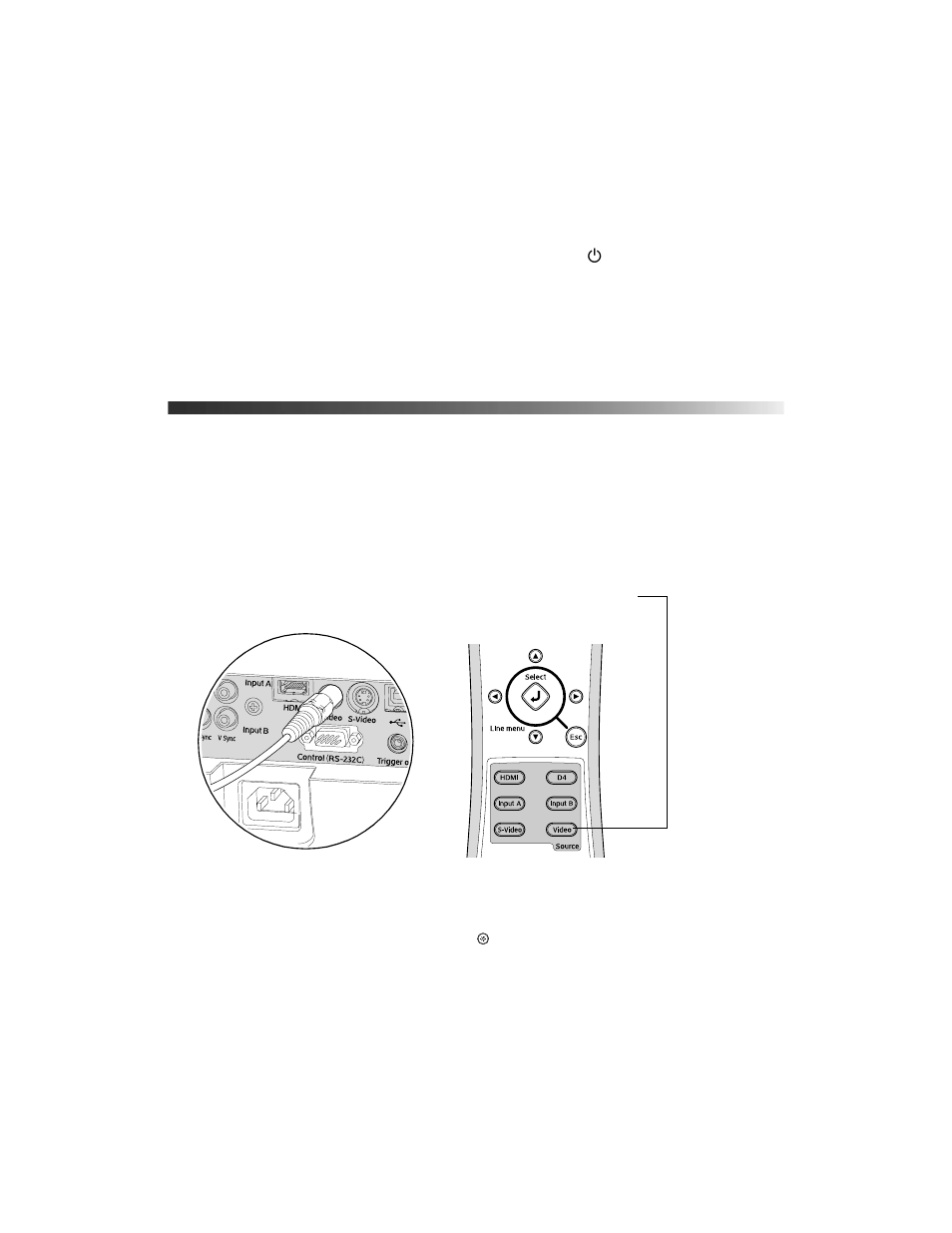 Turning the projector off, Selecting the image source | Epson 500 User Manual | Page 22 / 84