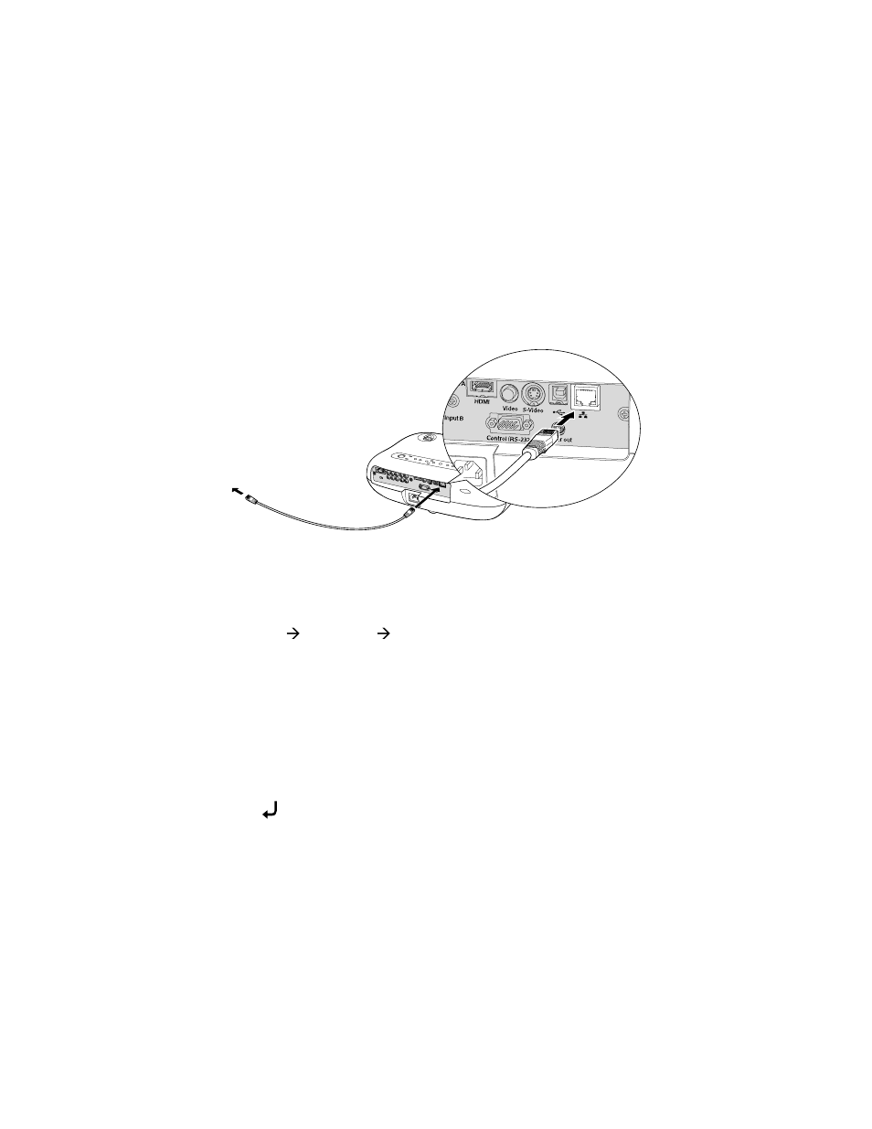 Connecting with a network cable | Epson 500 User Manual | Page 44 / 84