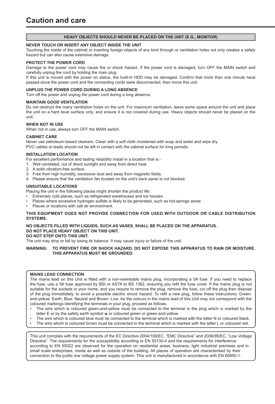 Caution and care | Epson DX-TL4E User Manual | Page 3 / 57