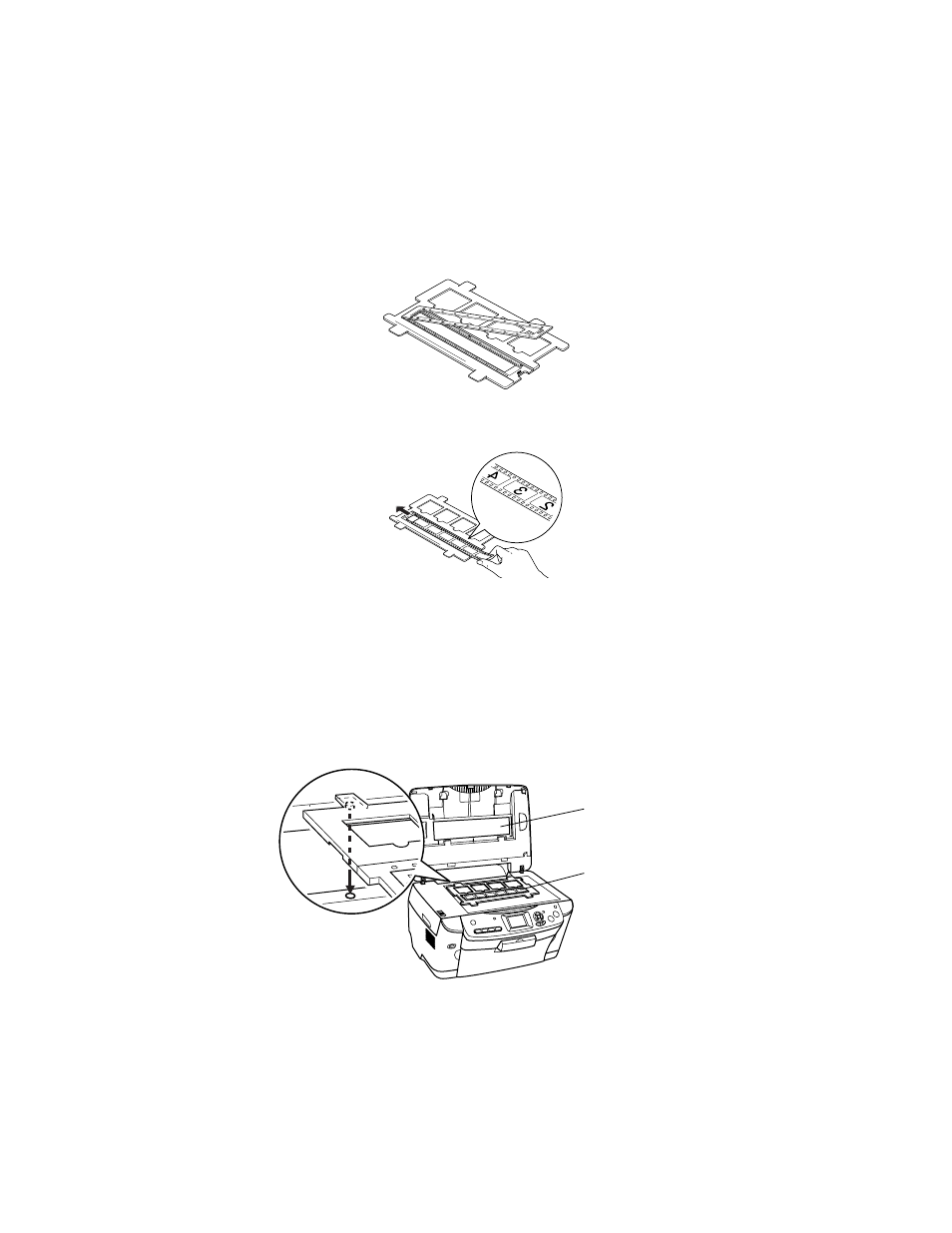 Placing 35-mm film strips in the holder | Epson RX620 User Manual | Page 17 / 90