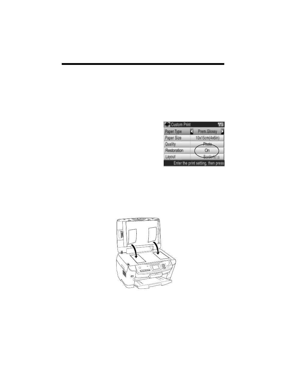 Restoring slides or negatives, Restoring 4 ° 6 photos, Restoring 4 × 6 photos | Epson RX620 User Manual | Page 20 / 90