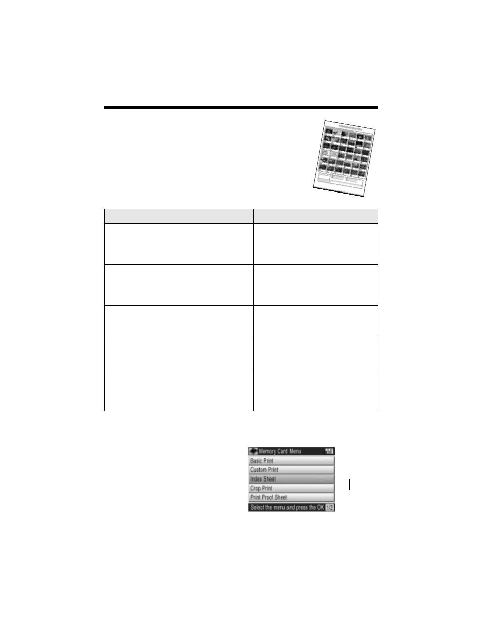 Printing from an index sheet | Epson RX620 User Manual | Page 32 / 90