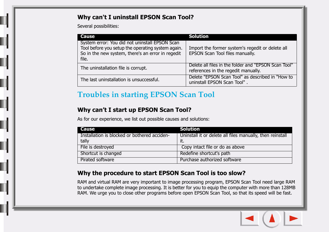 Troubles in starting epson scan tool | Epson 660 User Manual | Page 69 / 92
