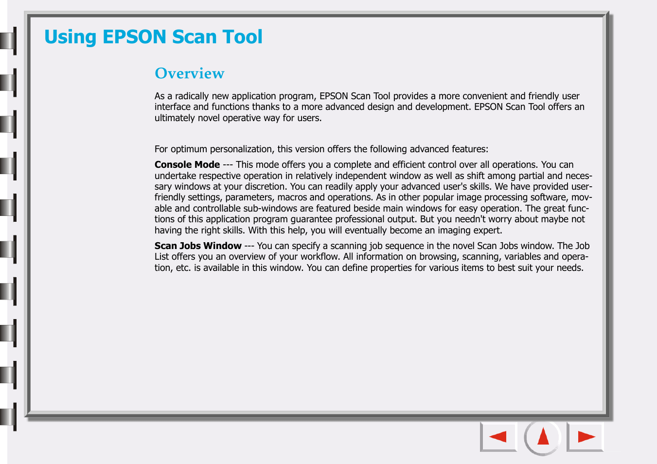 Using epson scan tool, Overview | Epson 660 User Manual | Page 7 / 92