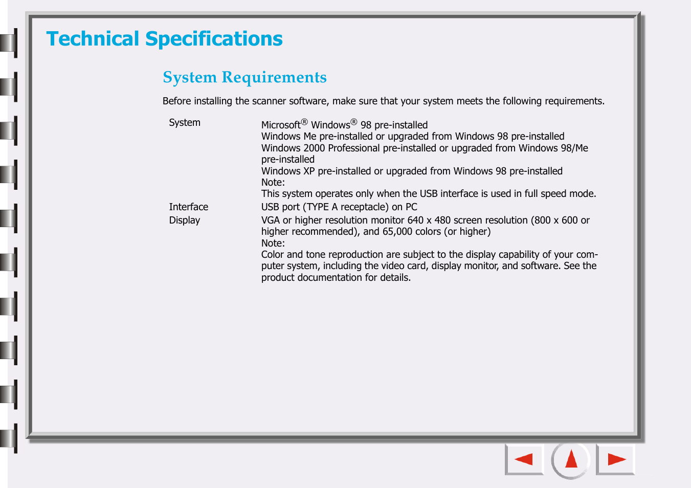Technical specifications, System requirements | Epson 660 User Manual | Page 87 / 92