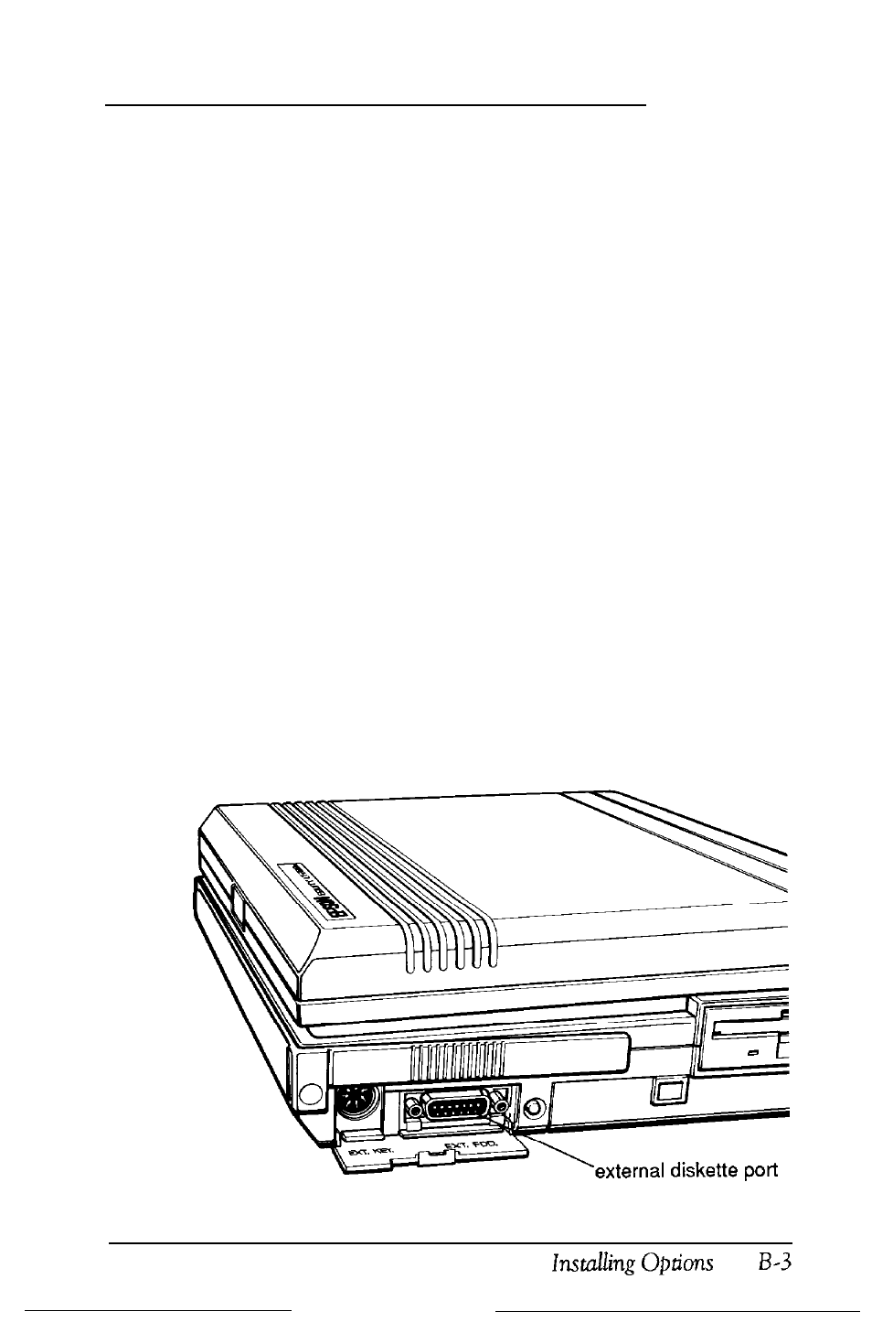 Connecting an external diskette drive | Epson LT - 286e User Manual | Page 116 / 161