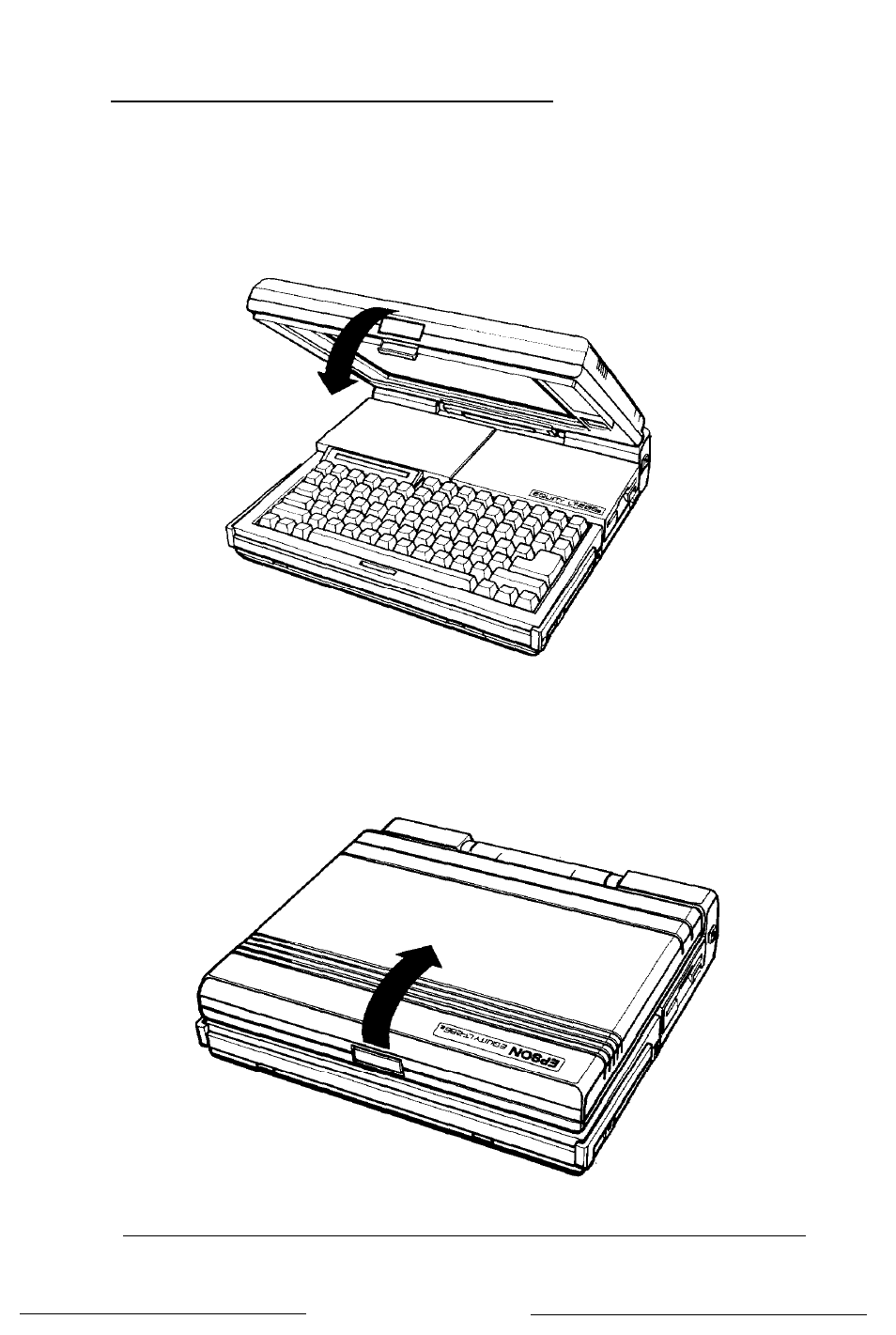 Opening and closing the screen | Epson LT - 286e User Manual | Page 46 / 161